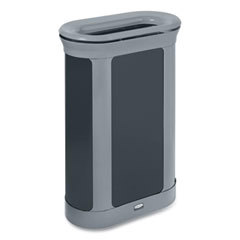 ENHANCE Series Waste Receptacle, 13 gal, Metal, Pearl Gray/Umbra Gray